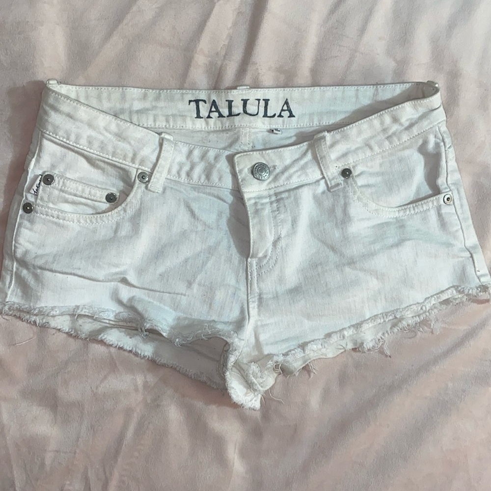 White Aritzia Jean Shorts